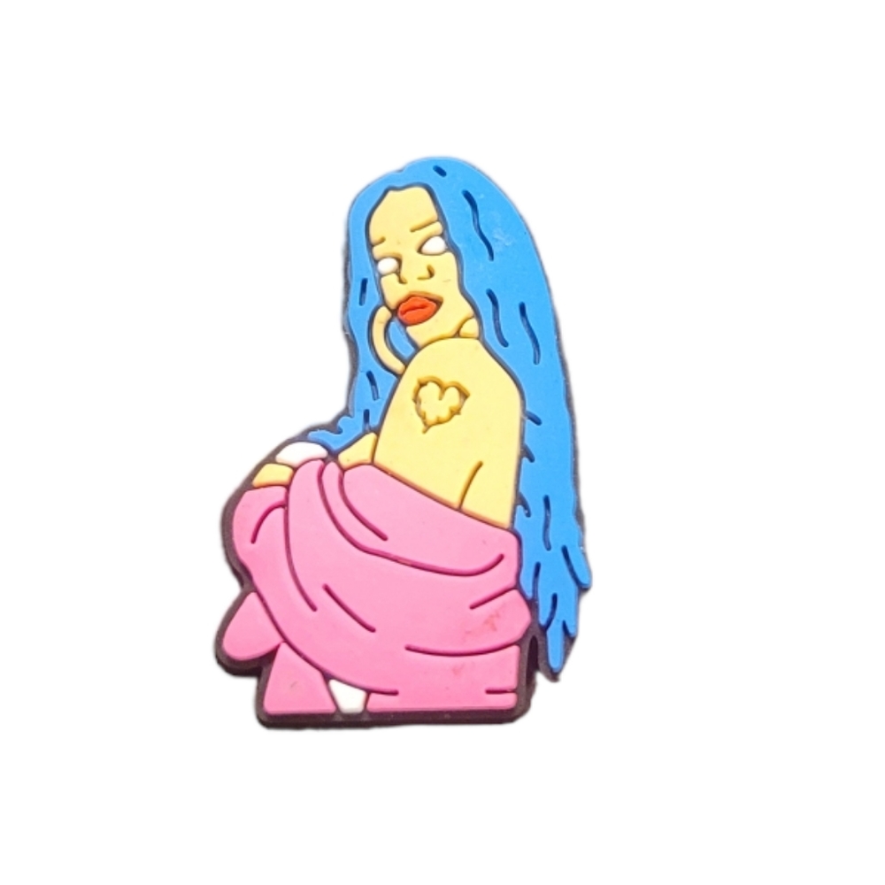 NEW Karol G Blue Hair Croc Charm
